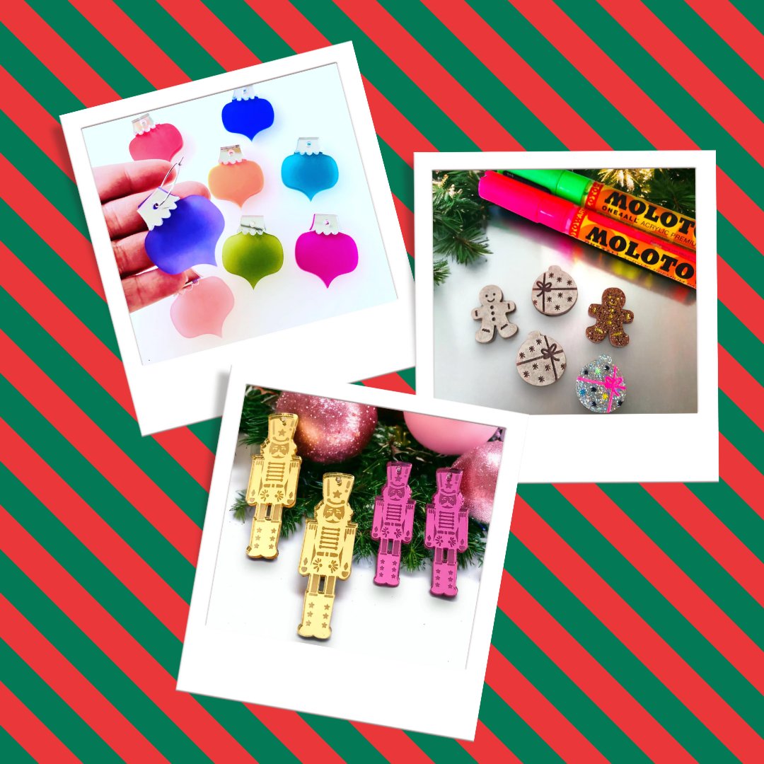 Christmas Theme Laser Blanks for Jewellery and Decoration Making