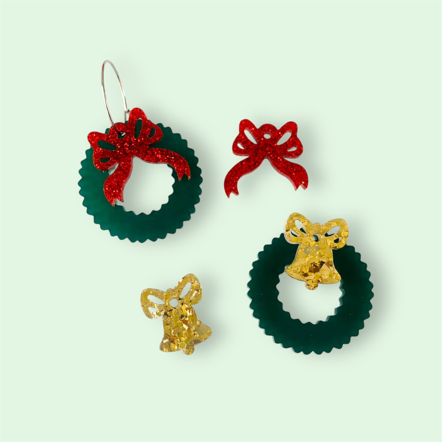 Festive Wreath Stacker - 3 Pair Set