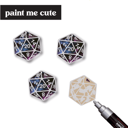 Roll with it! D20 Dice Charms - 2 Sizes