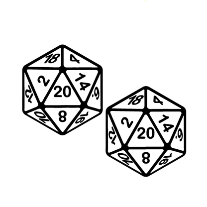 Roll with it! D20 Dice Charms - 2 Sizes