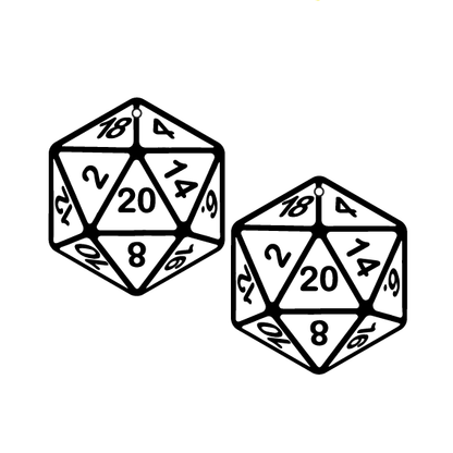 Roll with it! D20 Dice Charms - 2 Sizes