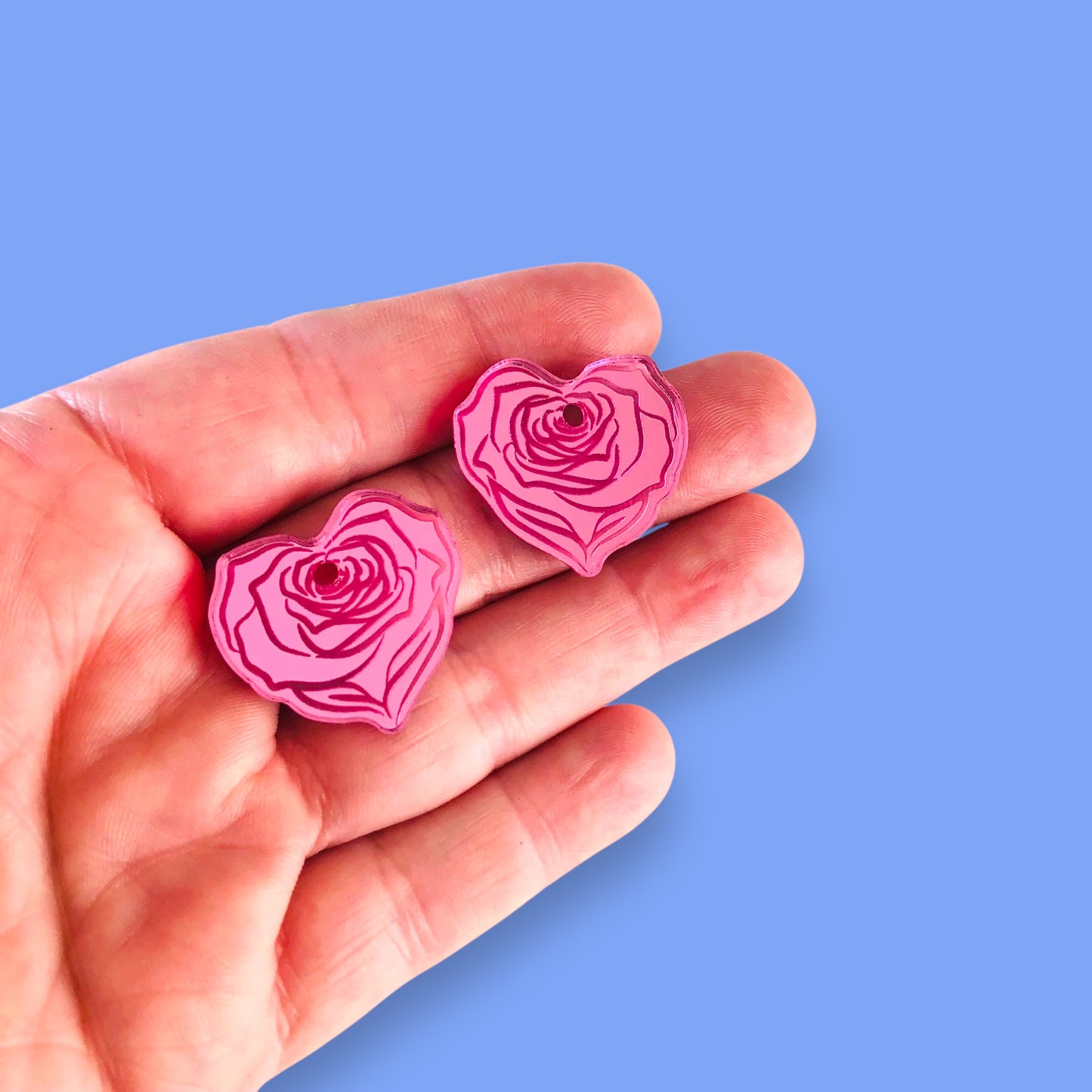 25mm Hearts n Roses - 5 Pair Set