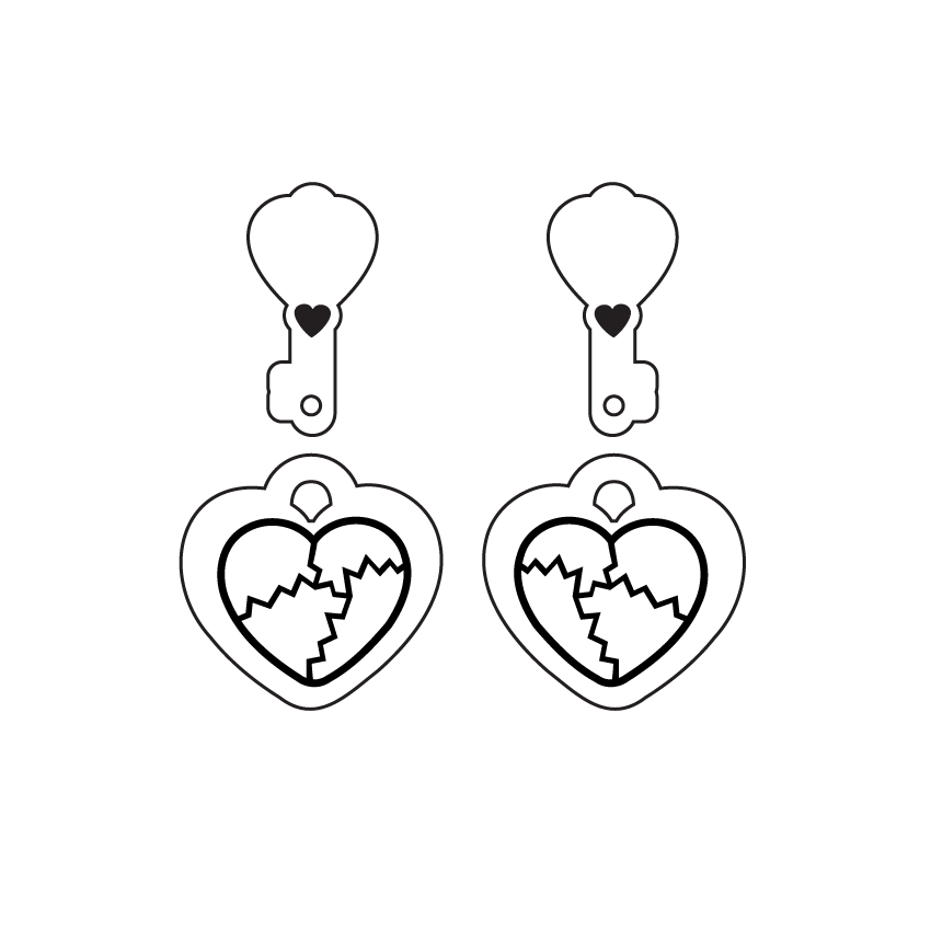 Keeping Secrets Locket and Key - 3 pair set