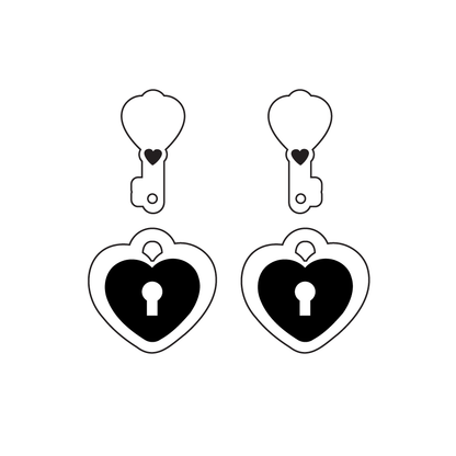 Keeping Secrets Locket and Key - 3 pair set