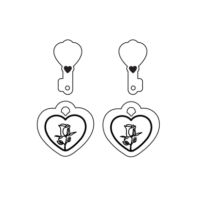 Keeping Secrets Locket and Key - 3 pair set