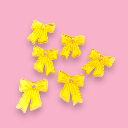 Ribbon Bow Charms - 5 pair set