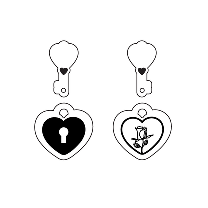 Keeping Secrets Locket and Key - 3 pair set