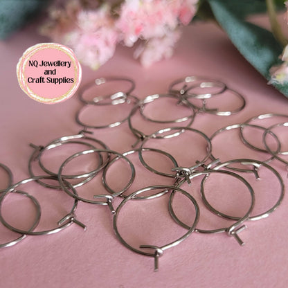 Hoop Findings - 3 sizes - 25 pairs