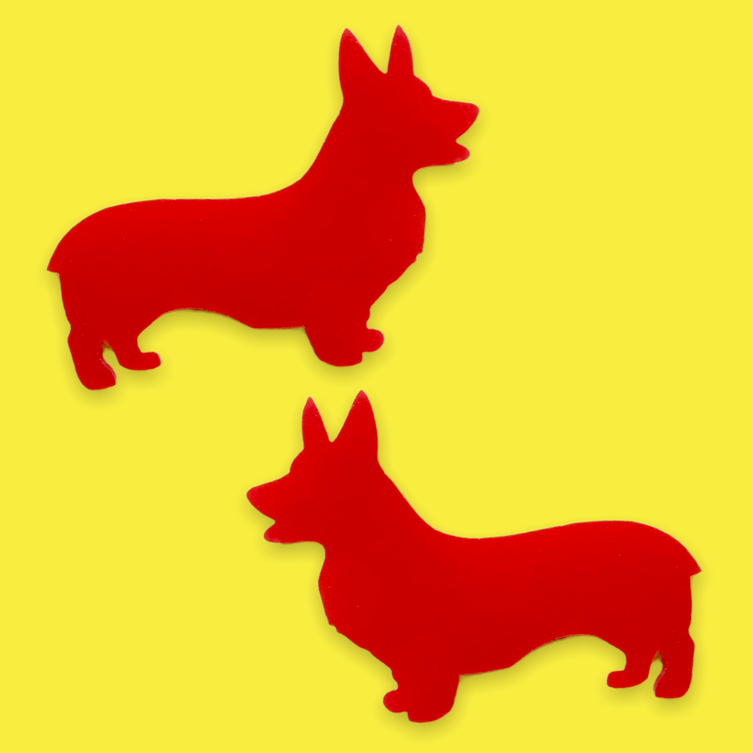 Crafty Cuts Laser Large_shapes Corgi Dog Two Pair