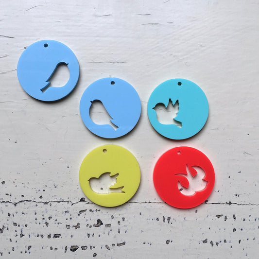 Crafty Cuts Laser Large_shapes Pair Bird Discs - 4 Designs - 2 Pair