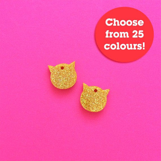 Crafty Cuts Laser Small_shapes Cat Face Charms - 5 Pairs