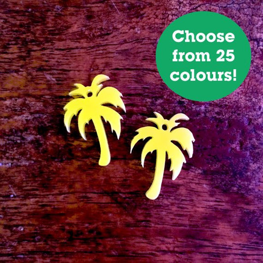 Crafty Cuts Laser Small_shapes Palm Tree Charms - 5 Pairs