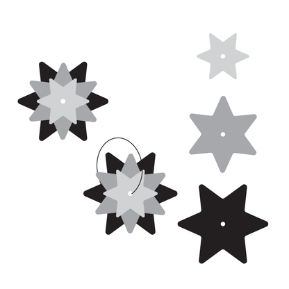 Crafty Cuts Laser  TRIO_PYO North Star DIY  Mixed Material Combo - 30+ Designs - 3 pair Set