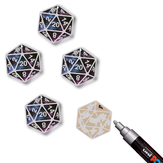 Roll with it! D20 Dice Charms - 2 Sizes