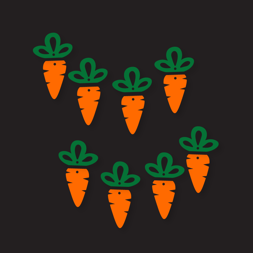 Loopy Carrots- 4 Pair Set