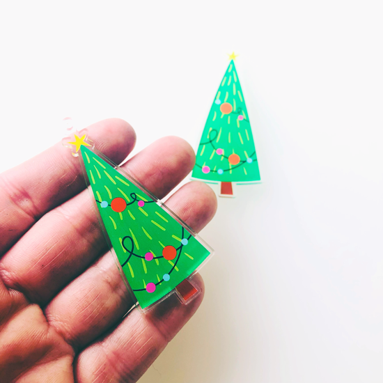 UV Printed - Christmas Tree 2 pair set